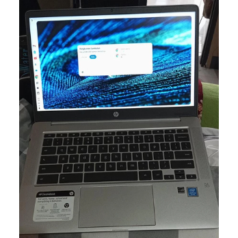 Laptop HP ChromeBook 14a-na0031wm - Seri Baru, Slim, Cantik, Lengkap - Silver