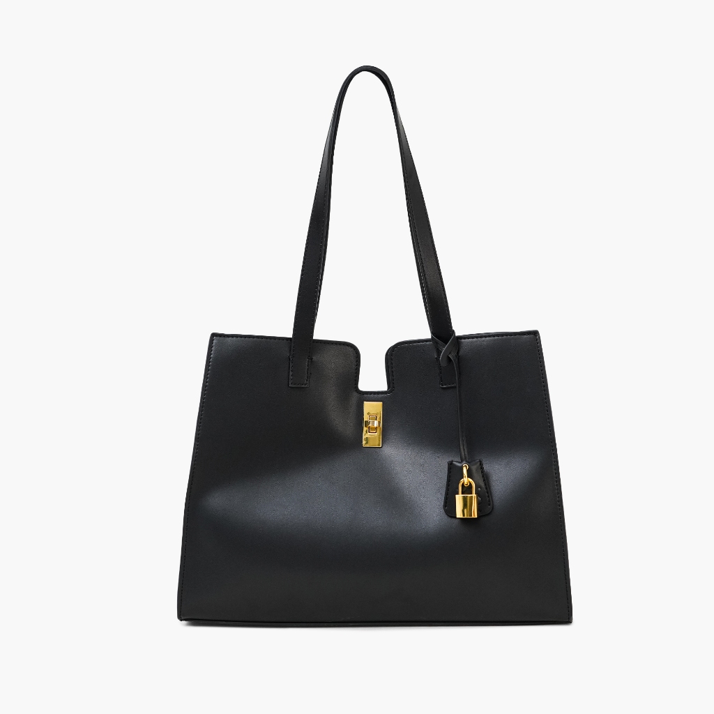 Queensland Buckled Tote Bag tas Bahu Wanita I31000113Q Hitam