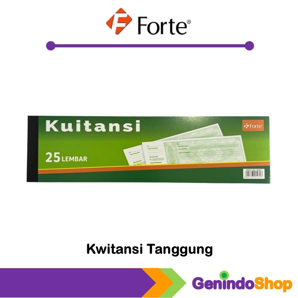 

Buku Kwitansi / Kuitansi Tanggung Forte