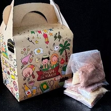 

Hampers Idul Fitri Cokelat Holic Cocoa powder sachet dan makaroni terseraah- parcel lebaran - bingkisan parcel idul fitri -