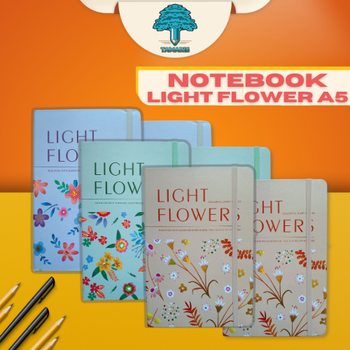 

NOTEBOOK LIGHT FLOWER A5 - diary book isi banyak