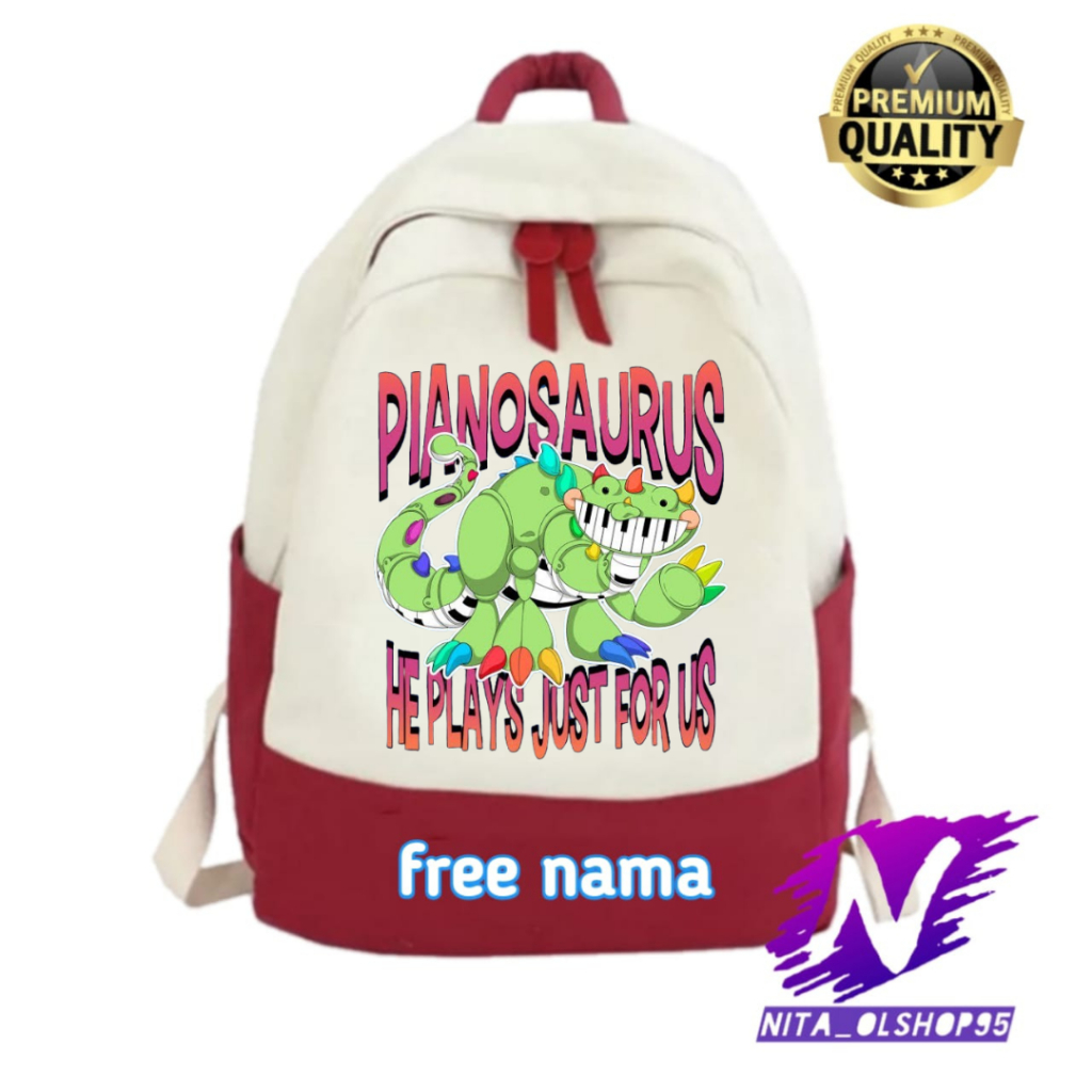 TAS PIANOSAURUS RANSEL SEKOLAH ANAK