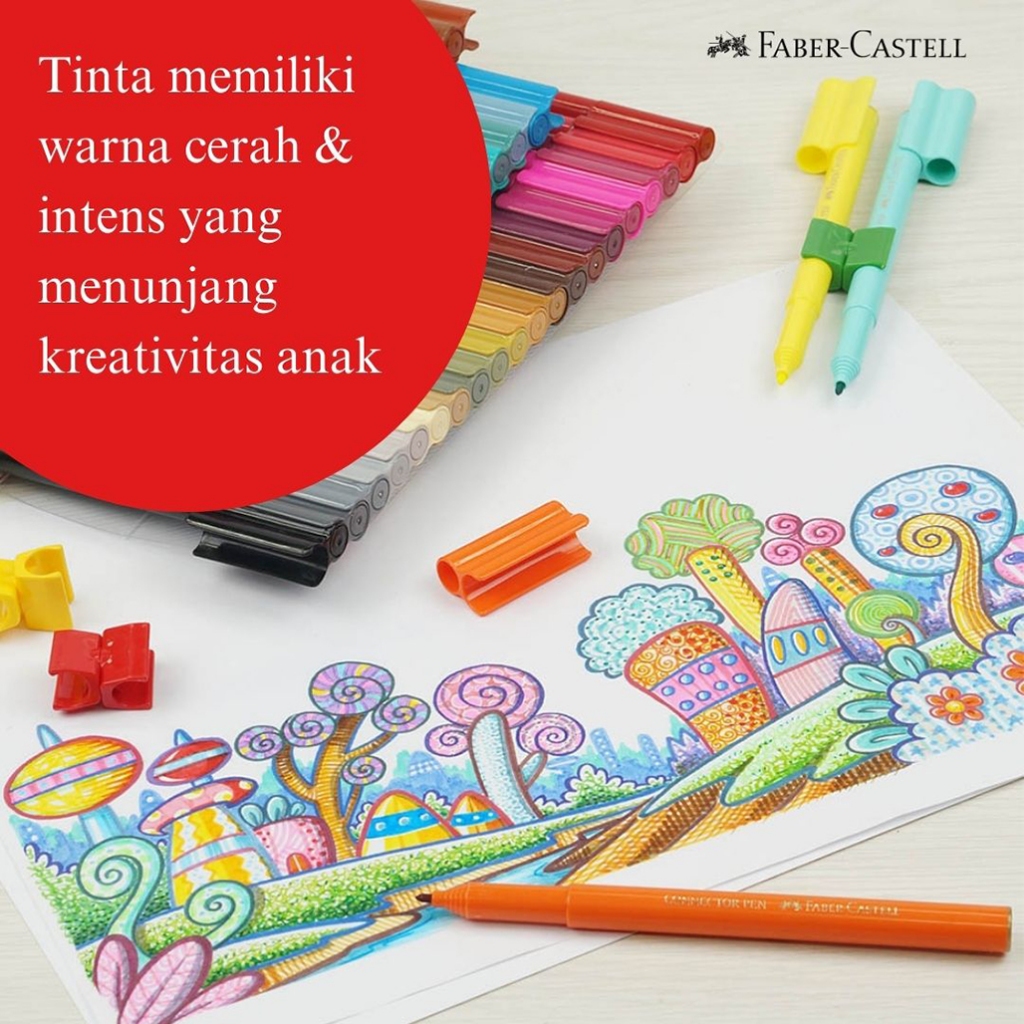 

HJK Konektor Pen Faber Castell Spidol Warna 30 Gift Set / Connector Pen 30 Gift Pack