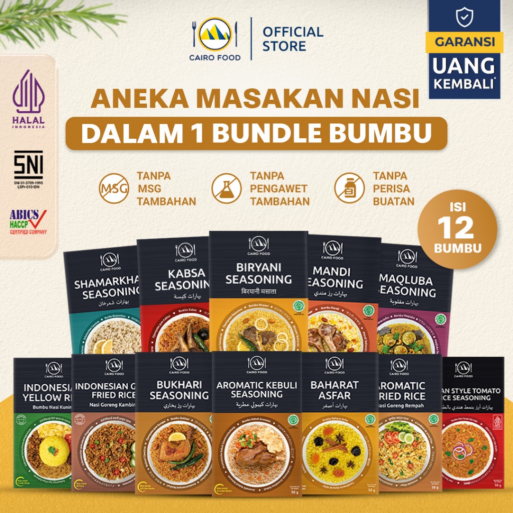 

Paket Hemat 12 Bumbu Untuk Aneka Nasi – Sajikan Beragam Olahan Nasi | Cairo Food