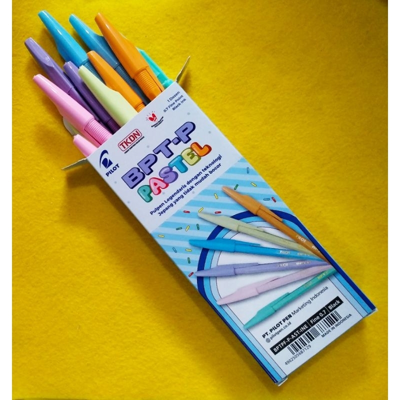 

Bolpen PILOT BPT-P Pastel original tinta hitam (per lusin)