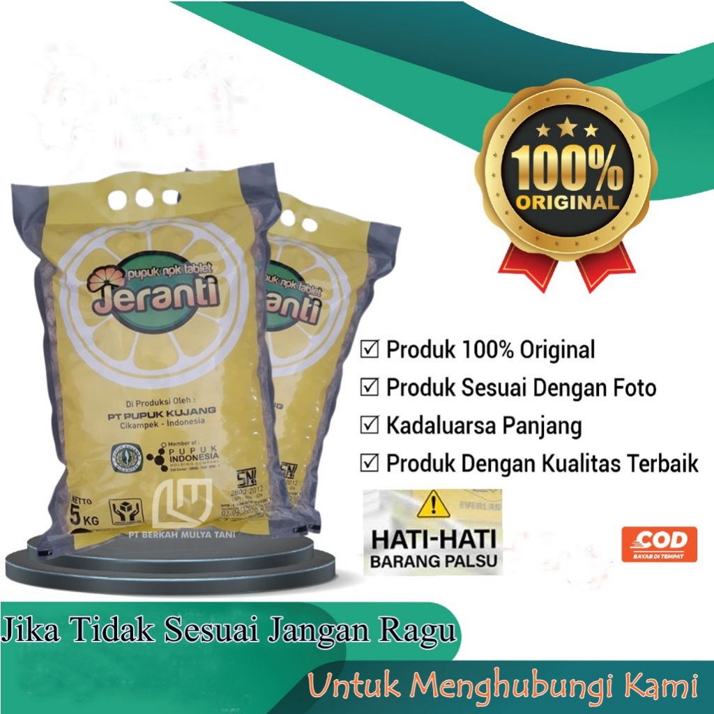 Pupuk NPK Tablet Jeranti 5 Kg Original Kemasan Pabrik
