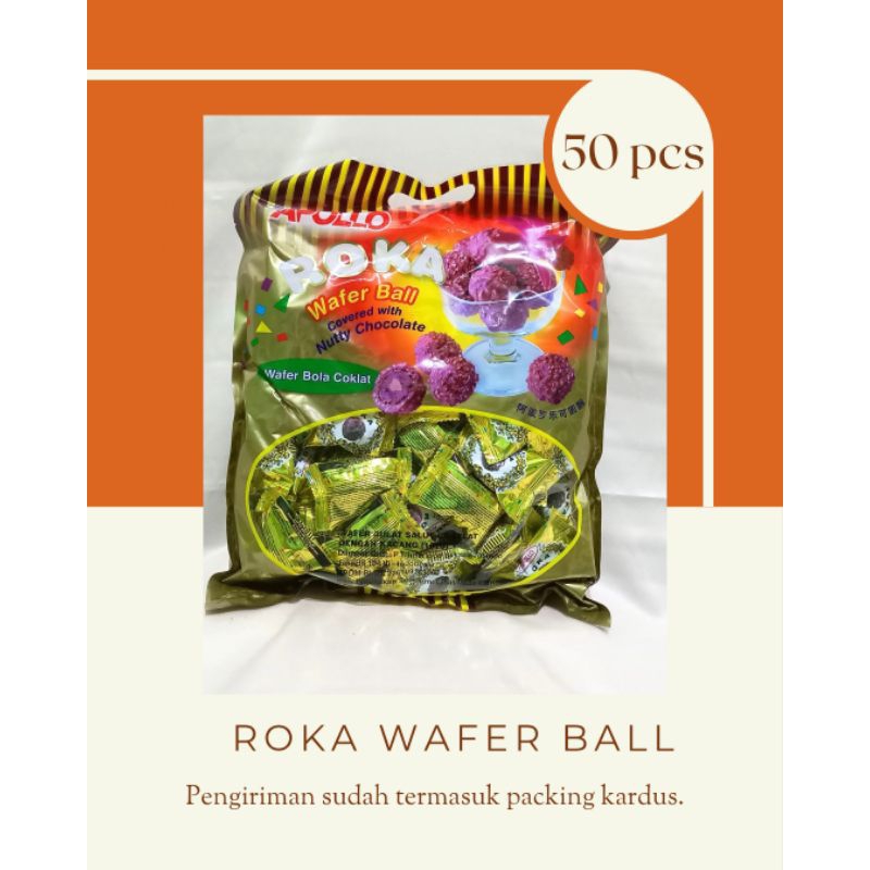 

[ Snack Murah ] Roka Wafel Ball 50pcs & 15pcs || Manis | Renyah ||