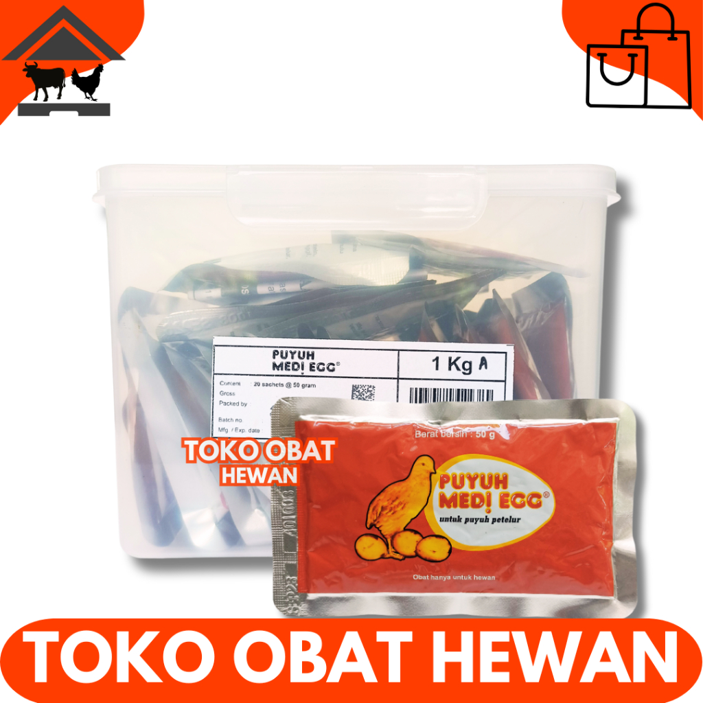 PUYUH MEDI EGG 50 GRAM (1 BOX 20 SACHET)- Vitamin Burung Puyuh Petelur - Pemacu Produksi Burung Puyu