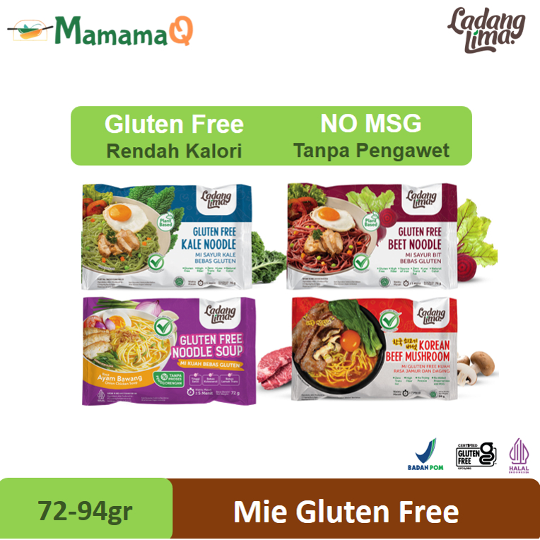 

Mie Bebas Gluten Free Noodle Ayam Bawang Mie Korea Mie Sayur Veggie Beet Kale Ladang Lima