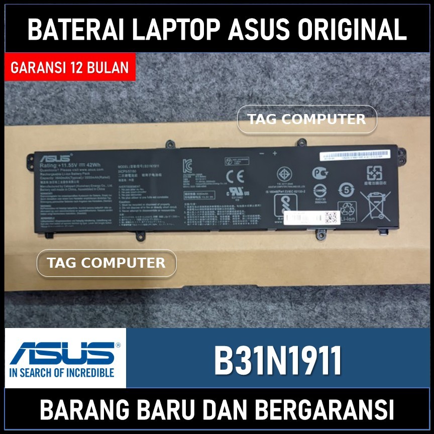 BATERAI ASUS VIVOBOOK 14 X413 F413 M413 M413DA M413IA B31N1911 C31N1911 ORIGINAL