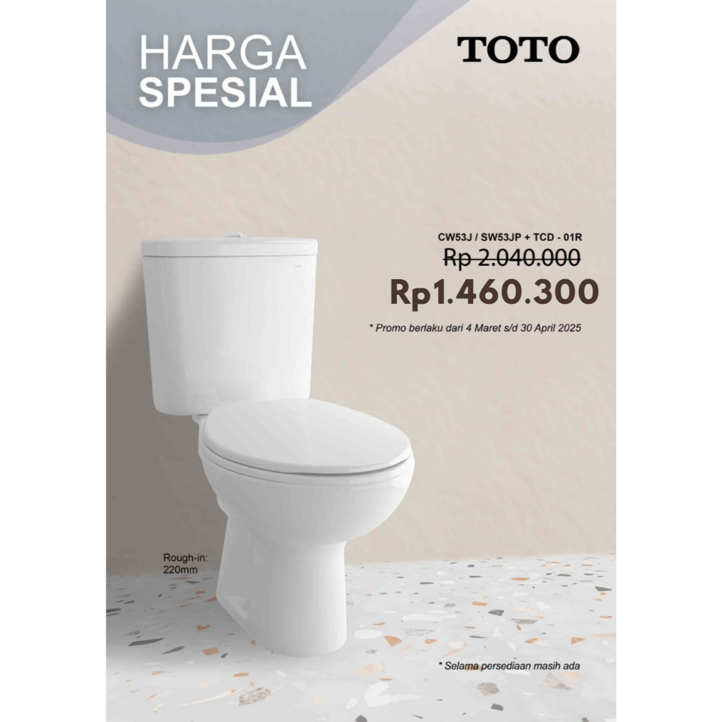 Kloset Duduk TOTO CW53J/SW53JP Termurah