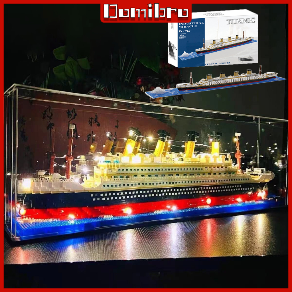 Sa1 Mainan Titanic 1878pcs Bricks Nano Block Kapal Besar Mainan Balok Building Block Nano Bricks