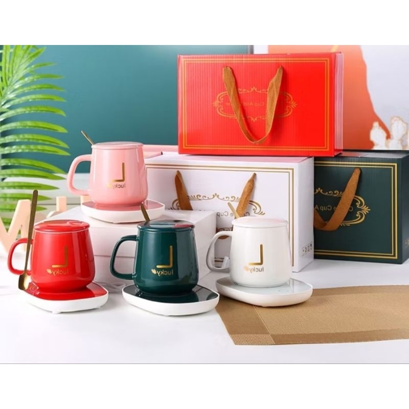 Gelas Penghangat Listrik Cangkir Keramik Pemanas Listrik/Gelas Set Keramik Cangkir set Lengkap Denga