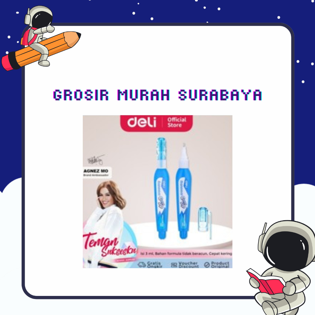 

Deli Correction Pen / Tip Ex 3ml Cepat Kering Tidak Beracun EH10590