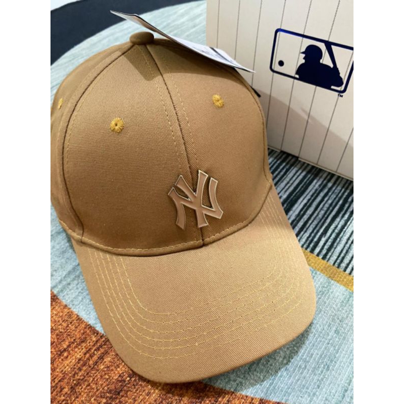 Topi MLB Baseball Plat besi Brown