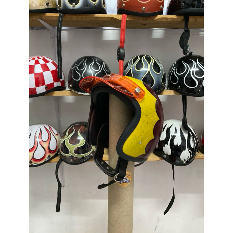 Helm Slimhead Custom Kuning Api