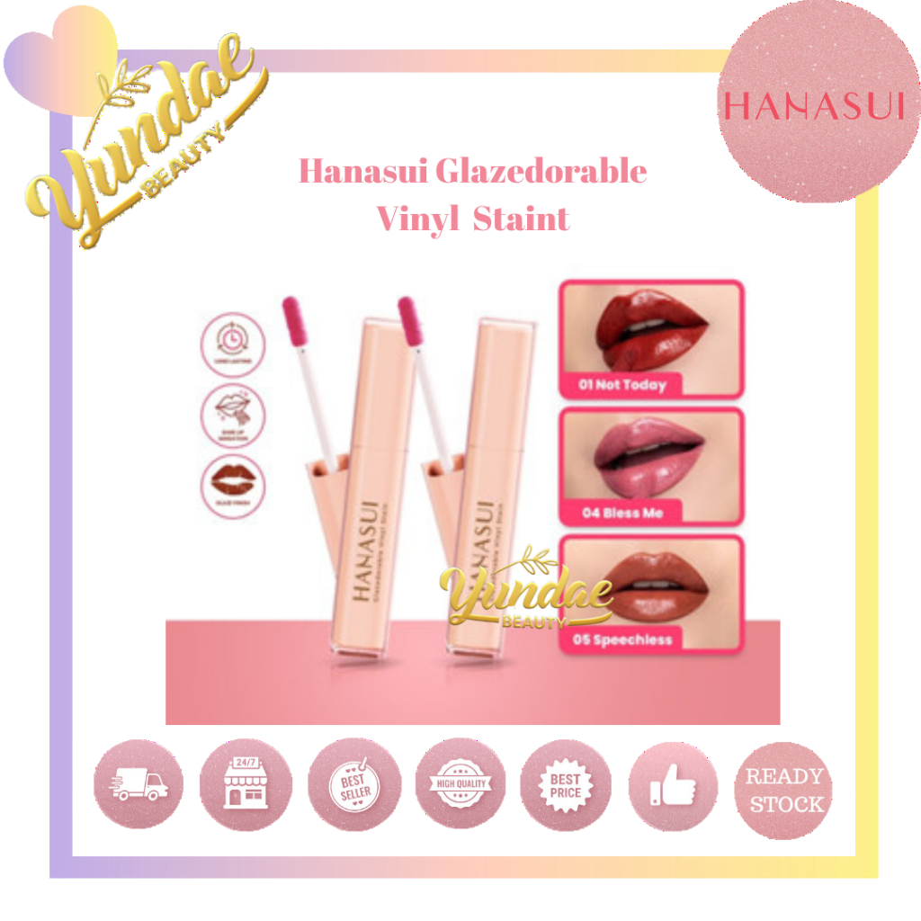 Hanasui Glazedorable Vinyl Stain | Lip Vinyl Hanasui | Lip Stain Hanasui