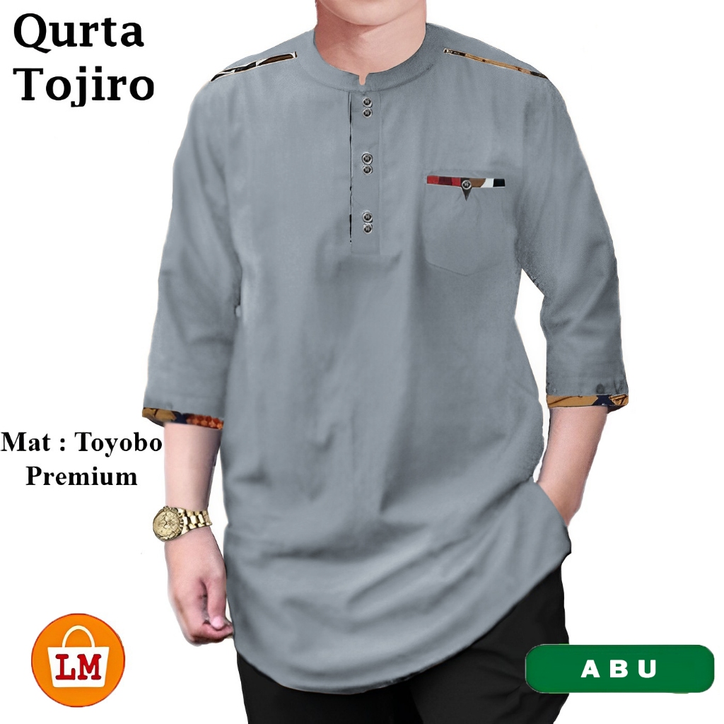 Baju Koko Pria Dewasa Kaos Kerah Batik Jumbo Hari Raya Kekinian Ramadhan Atasan Viral Qoqo Model Bar
