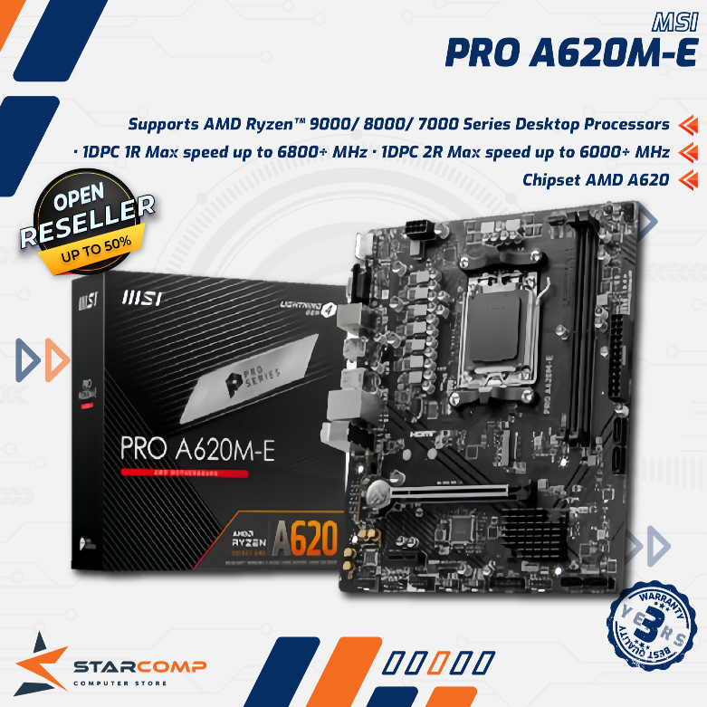 MSI A620M-E Mainboard AMD AM5 DDR5 A620M-E