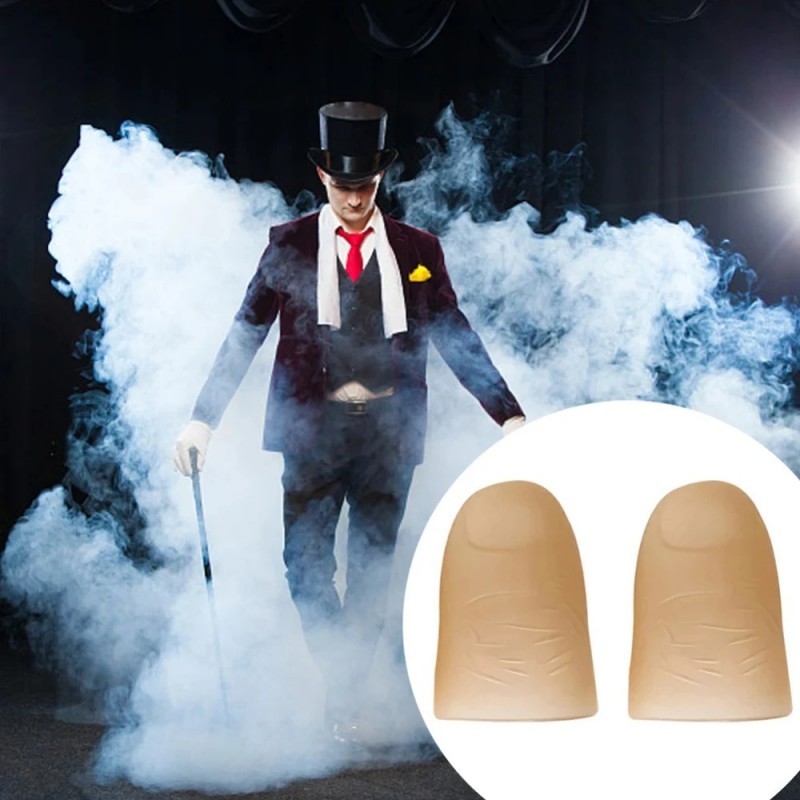 1 Pasang Jari Jempol Menyala Alat Sulap Thumb Tip Thumbtip Jari Sulap Untuk Pertunjukan Sulap Alat