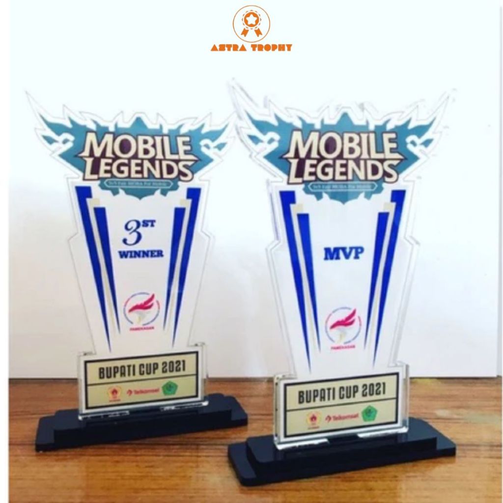 Piala Mobile Legend Piala E Sport Plakat ML Plakat Mobile Legend Akrilik