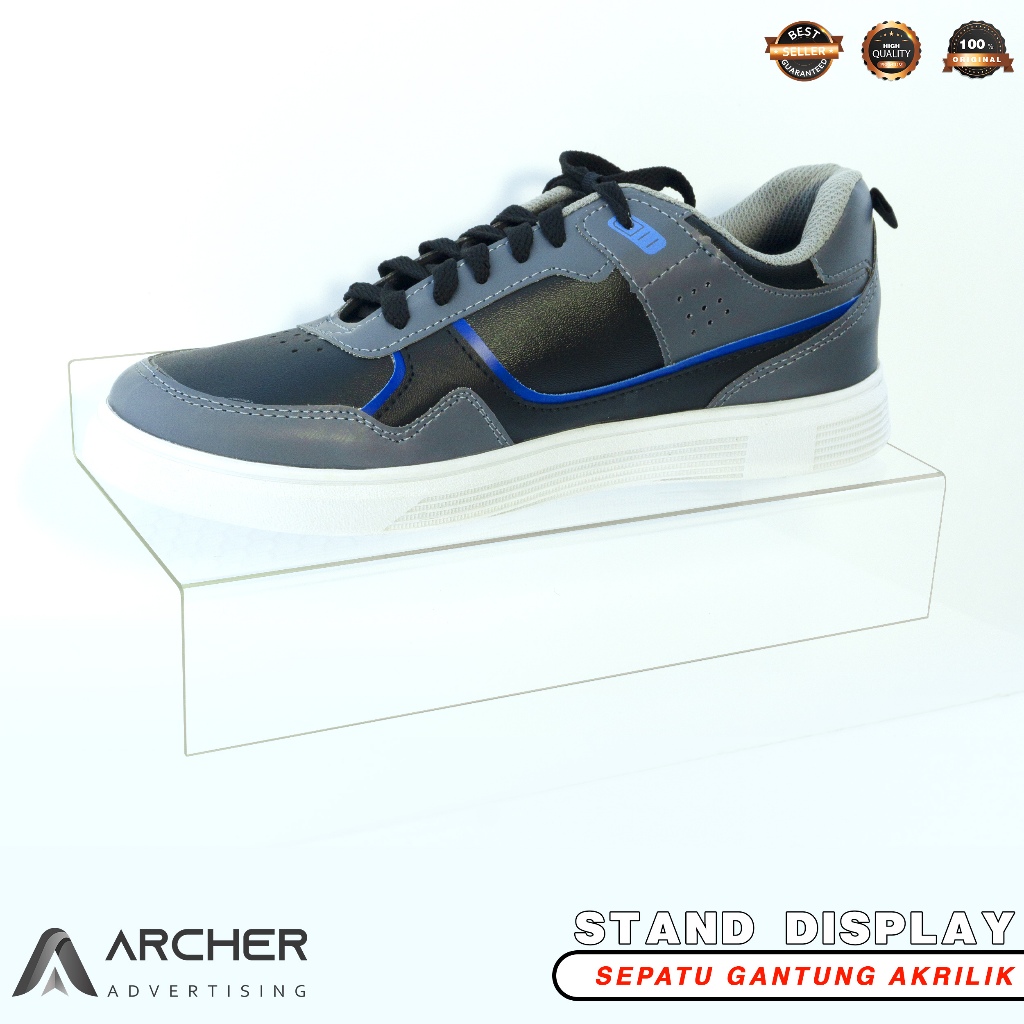 STAND DISPLAY SEPATU GANTUNG DINDING AKRILIK