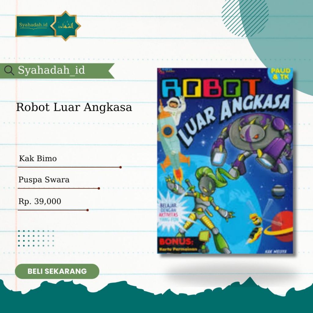 BUKU BELAJAR AKTIVITAS ANAK ROBOT LUAR ANGKASA