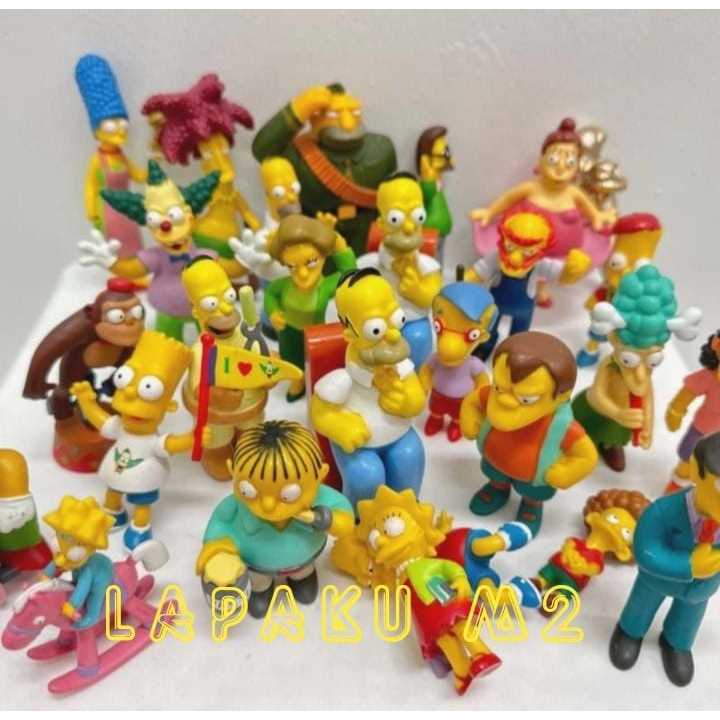 Vintage SIMPSONS Figurines Collectables/Pajangan The Simpsons Family set 24pcs