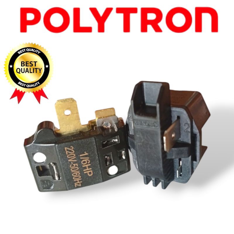 relay PTC + overload kulkas polytron 1 pintu original