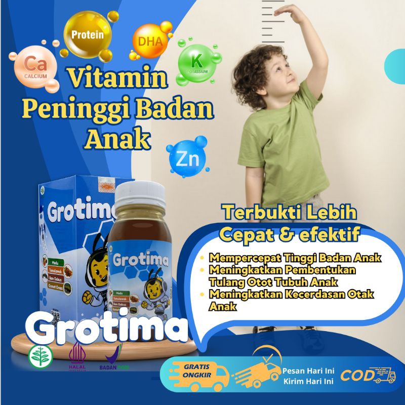 vitamin peninggi badan anak / vitamin tinggi badan anak / grotima vitamin tulang tinggi badan anak