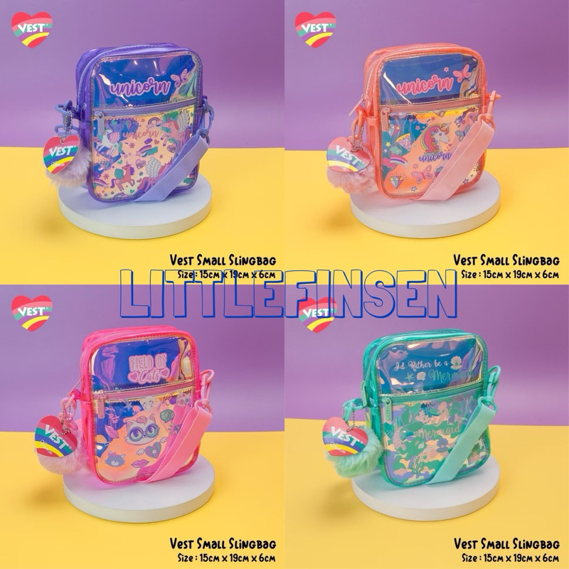 Tas vest selempang anak/tas selempang anak perempuan unicorn/sling bag unicorn anak hologram/sling b