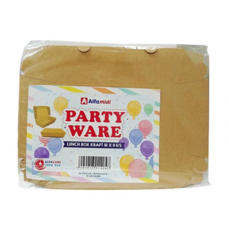 wadah kotak makan paper craft 6s snack box mika plastik