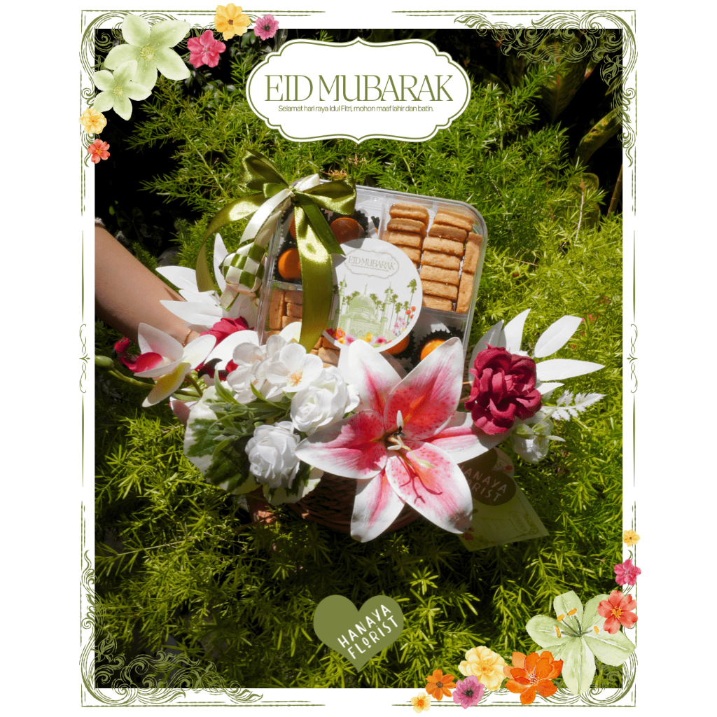 

Mubarak Lilies Basket - Hampers Lebaran/Hampers Idul Fitri/Hampers Ramadhan/Hampers Bali
