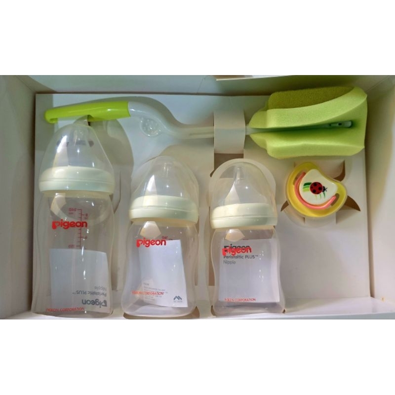 Pigeon Newborn Starter Botol Susu Pigeon Newborn Wide Neck Peristaltic Plus Nipple | Botol Susu Pige
