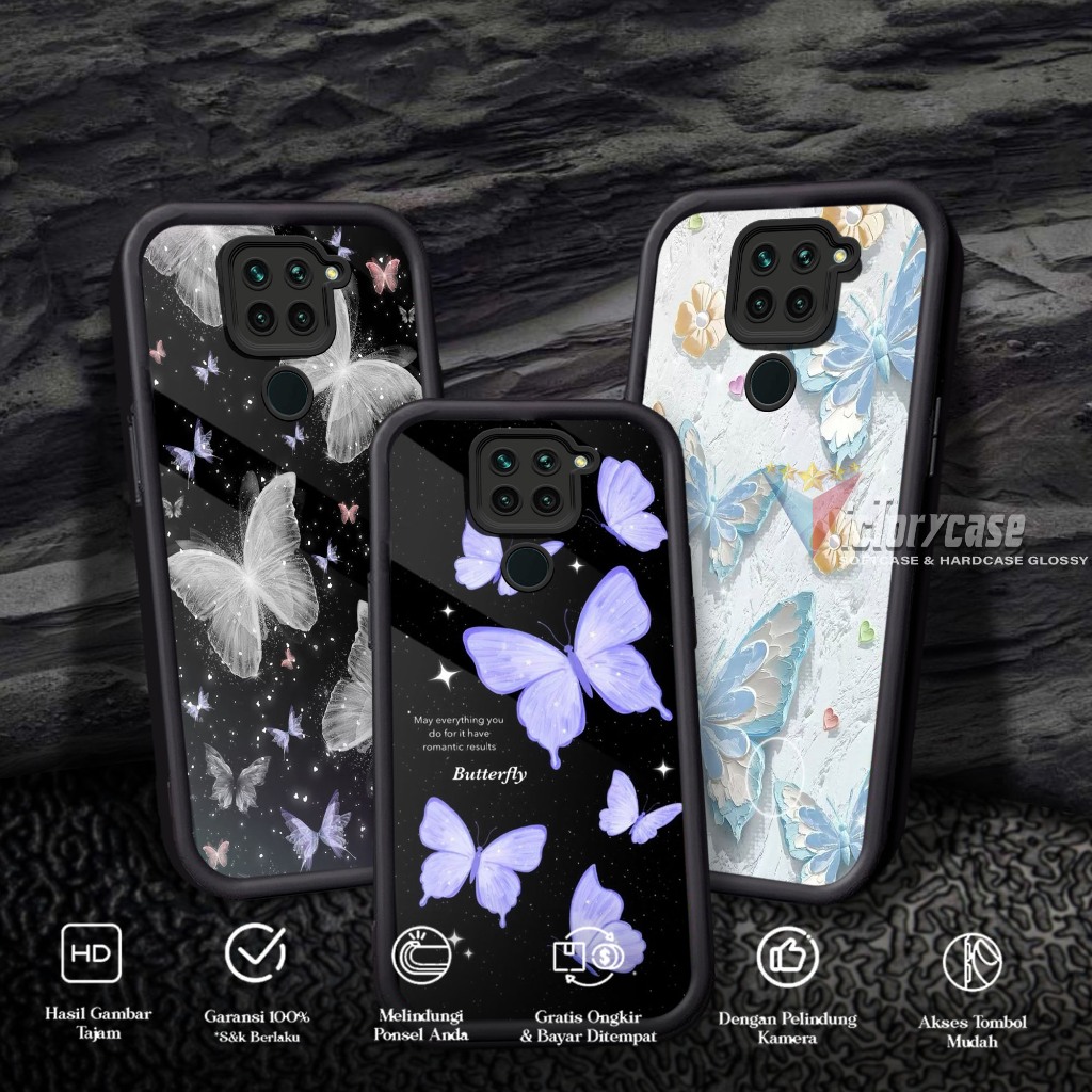 Softcase Glass kaca untuk REDMI NOTE 9 NOTE 10X BTFL Casing Handphone Case Procamera