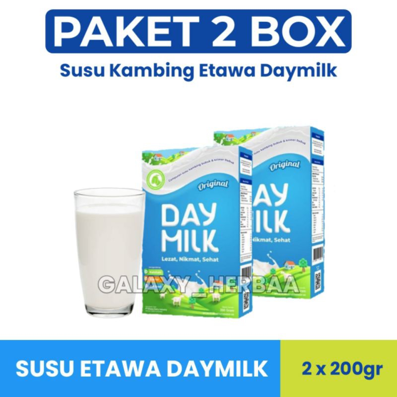 

[PAKET 2 BOX] Susu Kambing Etawa Bubuk DAYMILK 200 gram