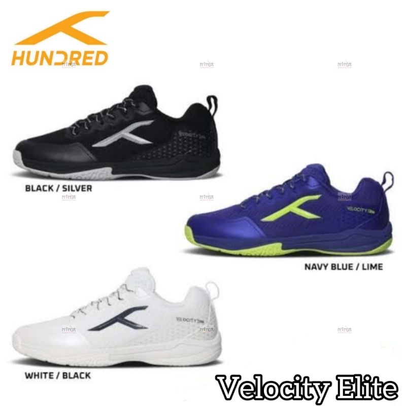 Sepatu Badminton HUNDRED VELOCITY ELITE / Sepatu Bulutangkis VELOCITY ELITE HUNDRED Original