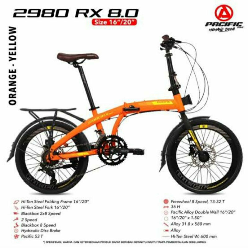 Sepeda Lipat Pacific 2980 RX 8.0