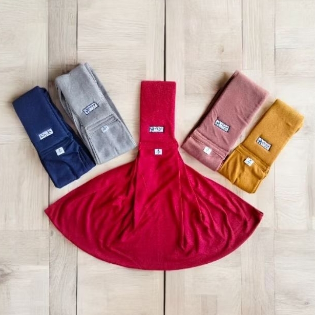 fgh GEOS (Gendongan Kaos) Gendongan Samping Bayi Busa Anti Pegal Ukuran S.M.L.XL Motif Polos Viear