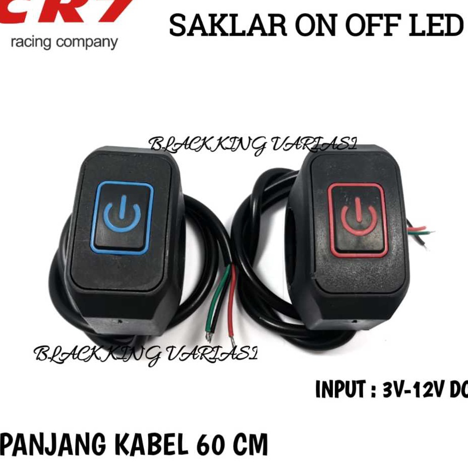 Langka Saklar On Off Led Saklar Lampu Led Power Button Cr7 Universal Saklar Stang On Off Saklar Lamp