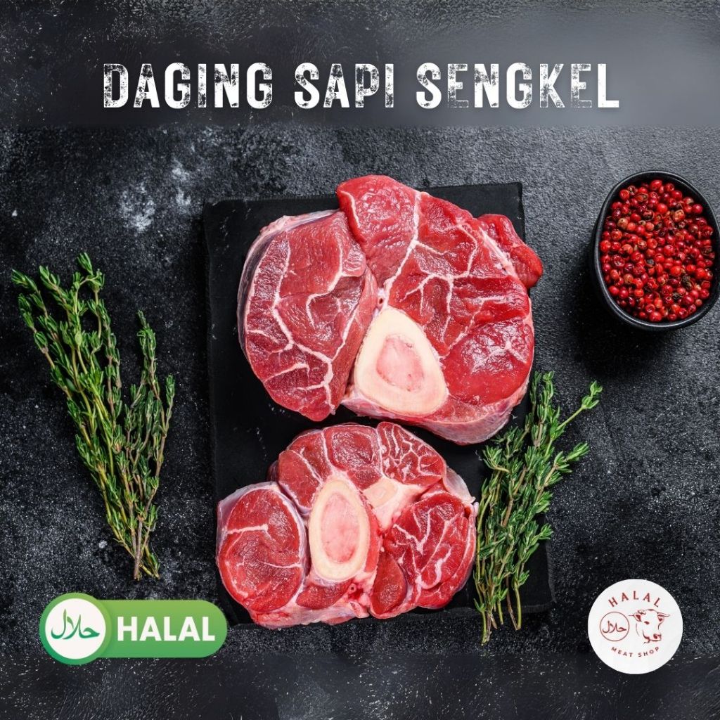 

Halal - Grass Fed Beef Shank / Shin / Daging Sengkel Sapi 500 Gram