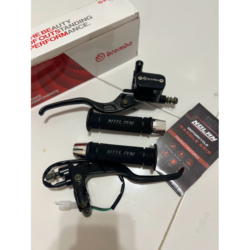 MASTER REM TABUNG KOTAK + HANDGRIP NOLAN ORI SBJ159 + JALU PCX CNC UNIVERSAL ALL MOTOR VARIO BEAT MI