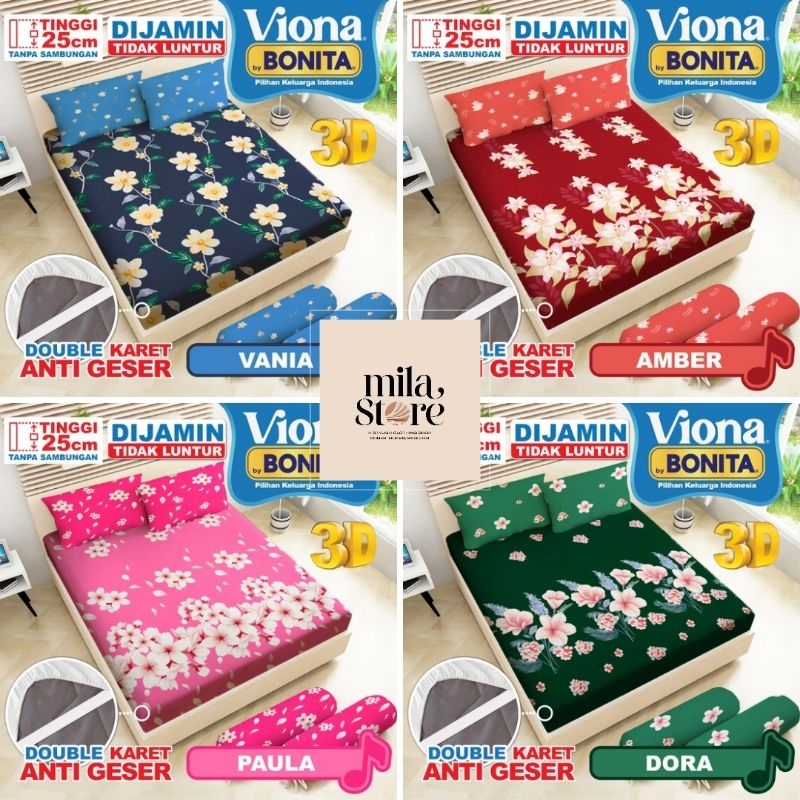 Sprei Viona by Bonita. Queen B2 ukuran 160x200