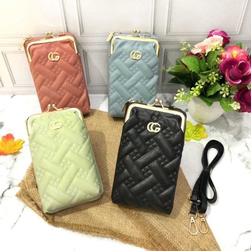 HERSO - Tas Selempang HP Dompet Handphone Wanita Import Christine BHL 01 SLP081 Slingbag HPO