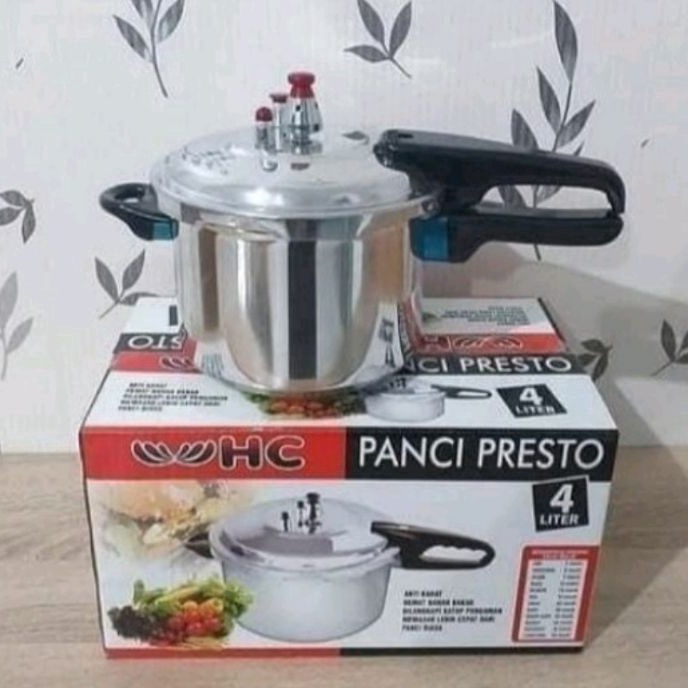 HJ6 Panci Presto 4 Liter HC Tanpa Tutup Kaca