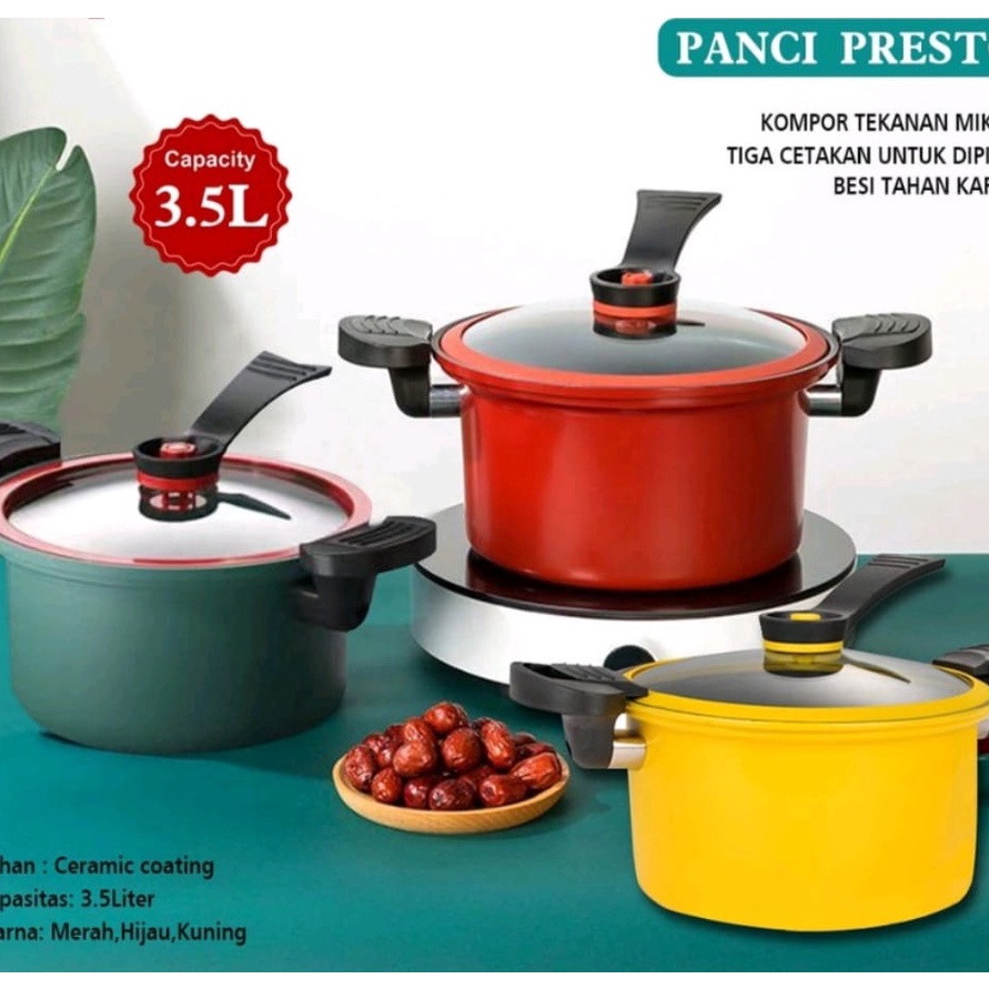 HJ6 Panci Presto 35 L Teflon Pressure Cooker Totipotent Anti Lengket dan anti gores