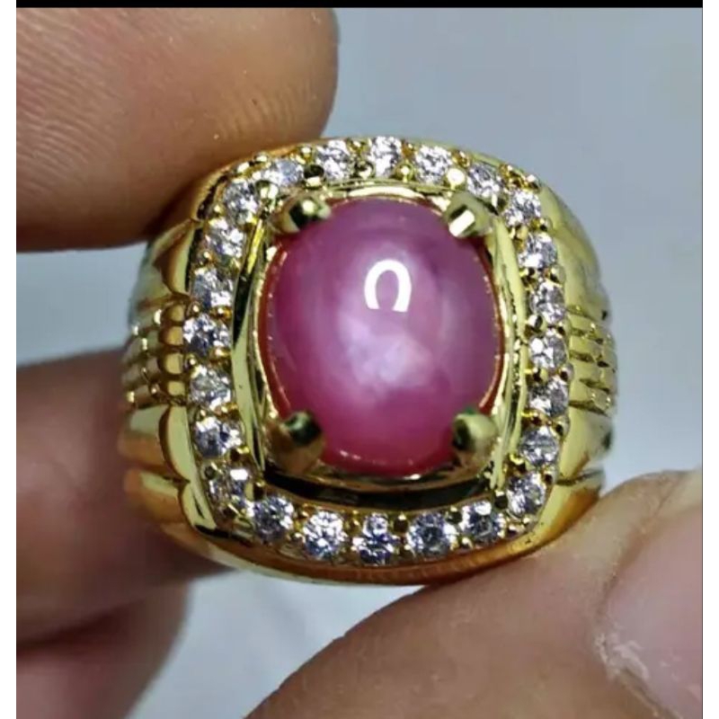 CINCIN BATU NATURAL RUBY  AFRIKA 100% ASLI ORIGINAL