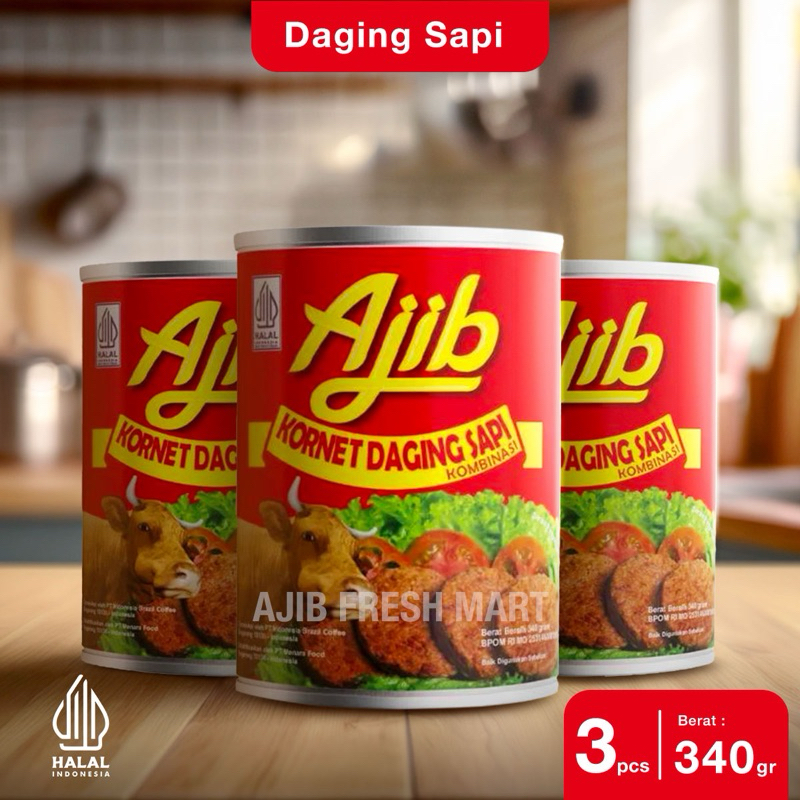 

Kornet Daging Sapi Ajib Isi 3