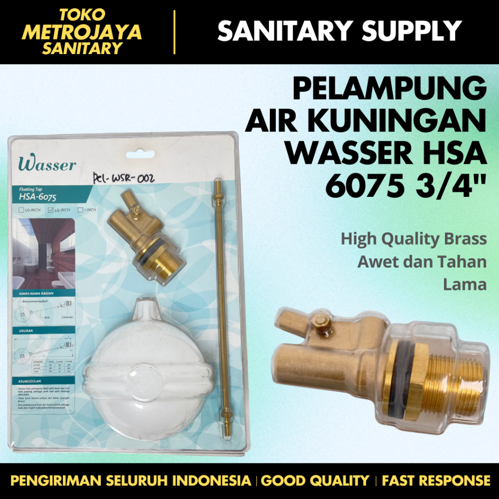 Pelampung Wasser HSA 6075 3/4" & Pelampung Wasser HSA 6075 1/2