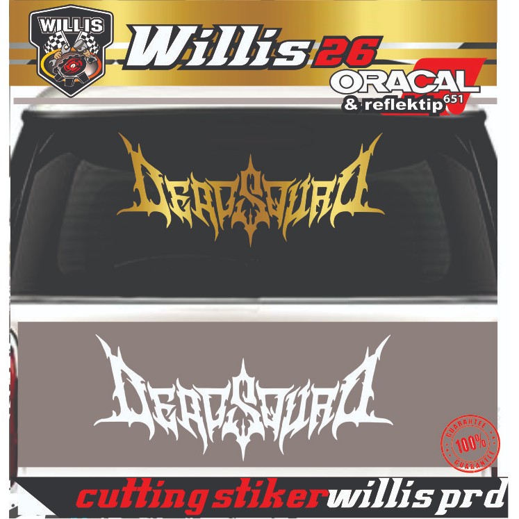 Cutting Sticker Deadsquad New Text Logo | Stiker Cutting Logo Deadsquad STIKER KACA MOBIL